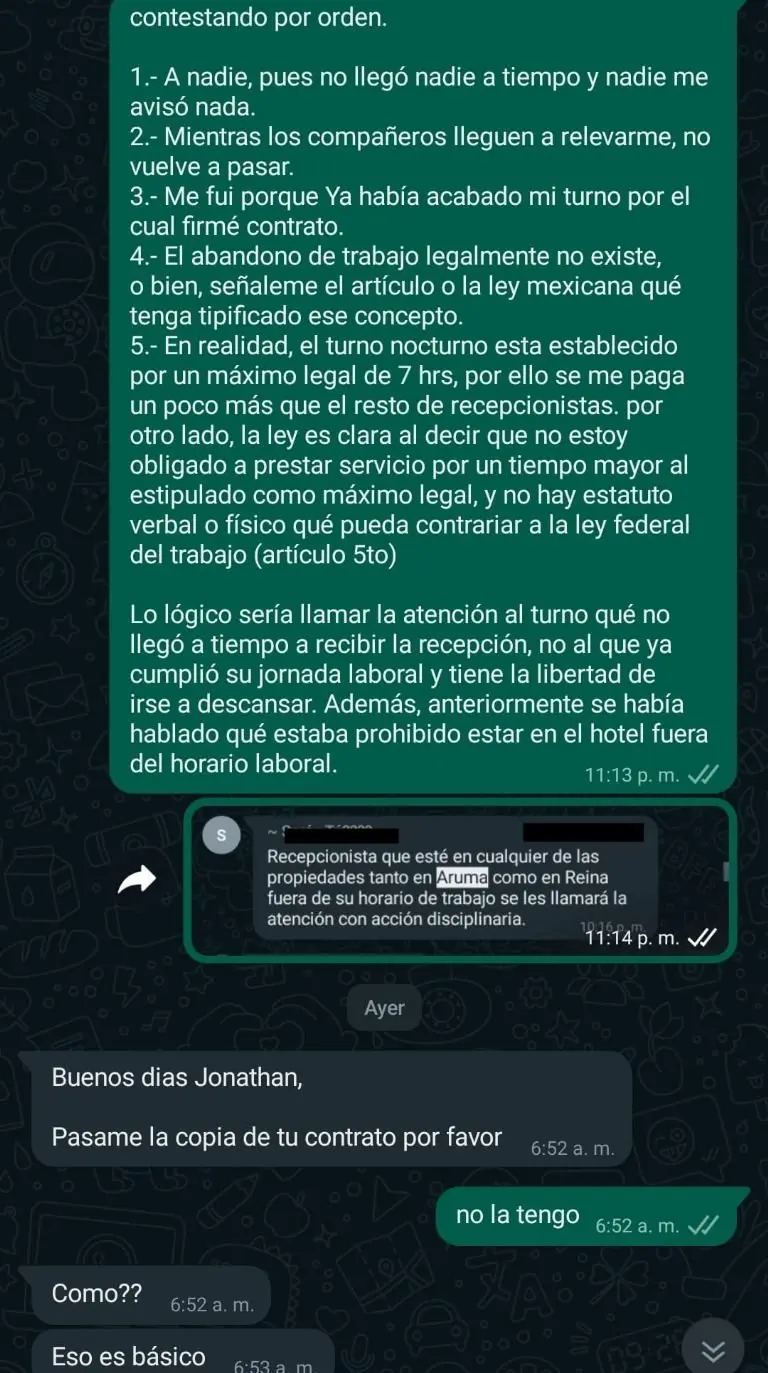 Jefa regaña a empleado - Tomada de video