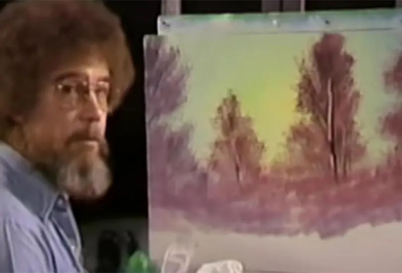 Bob Ross: primera obra que pintó en televisión se vende por casi 10 mdd Bob Ross: primera obra que pintó en televisión se vende por casi 10 mdd