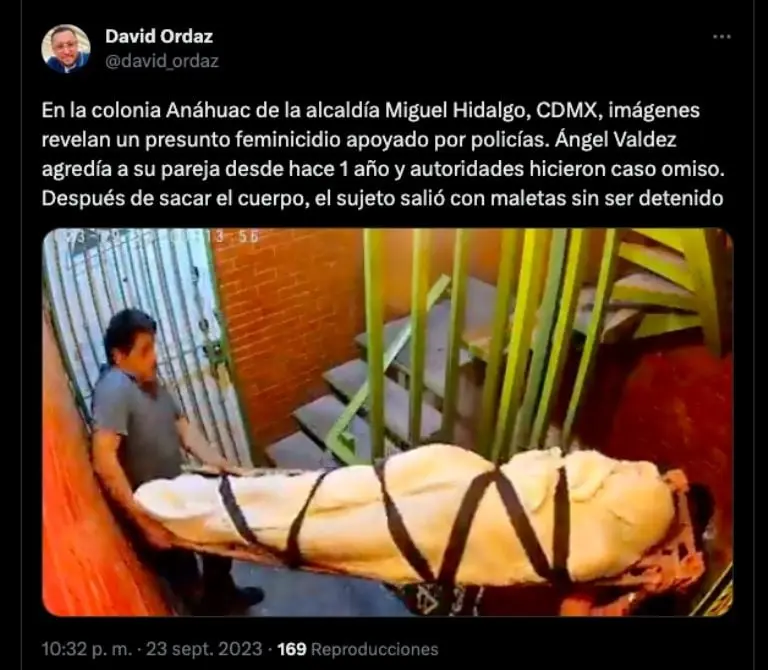 Aclara SSC situación en video viral de descenso de cuerpo en Anáhuac Créditos: Captura de pantalla