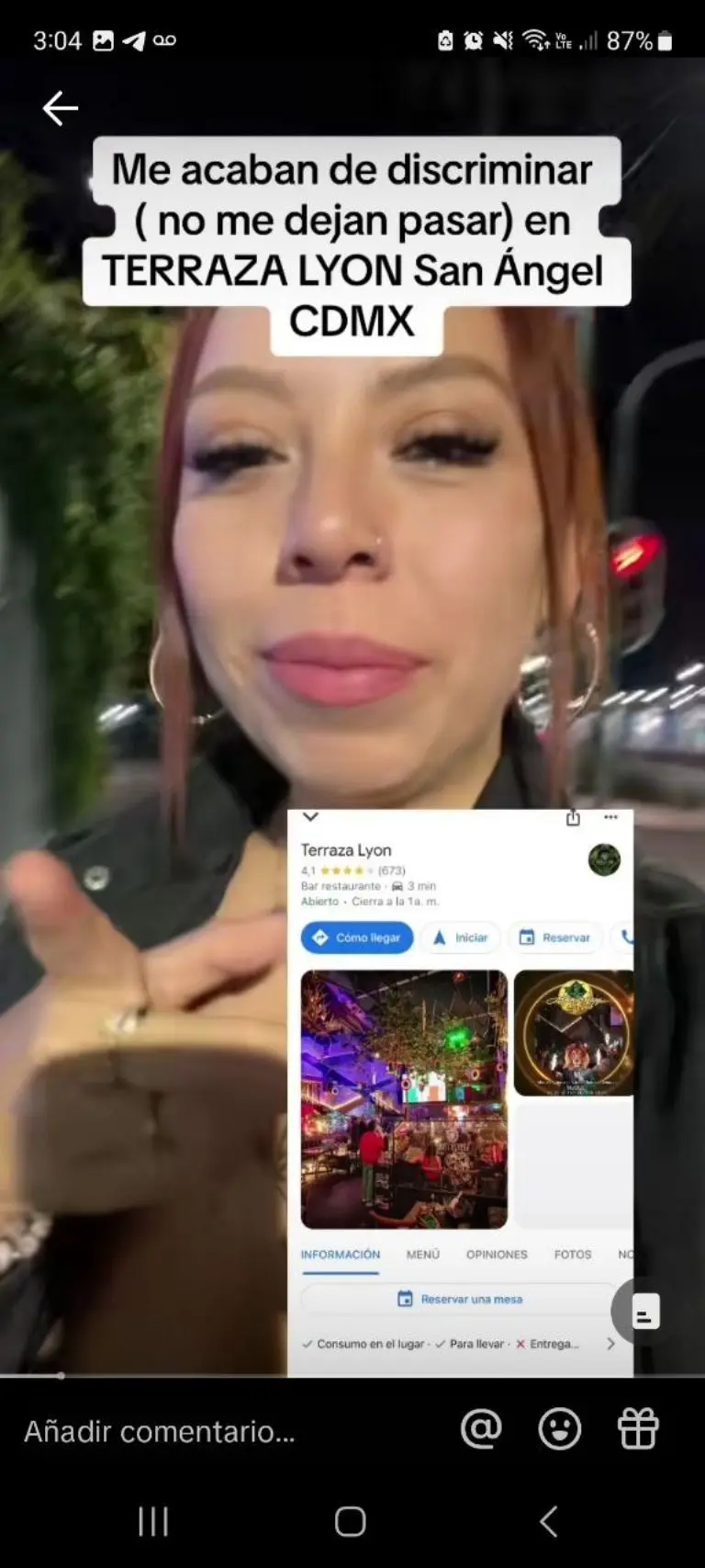 Joven denuncia en redes discriminación - Tomada de video
