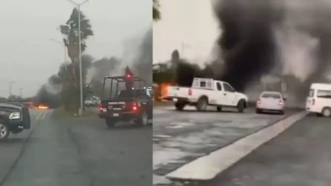 Reportan bloqueos y veh&iacute;culos incendiados en Nuevo Le&oacute;n. 