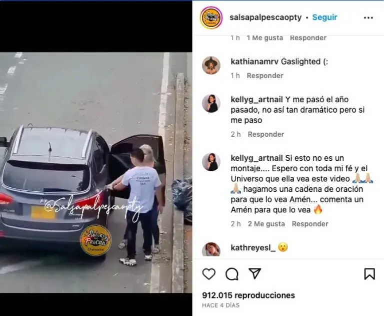 Joven logra distraer a su novia para que su amante salga del coche y queda captado en video Créditos: Captura de video
