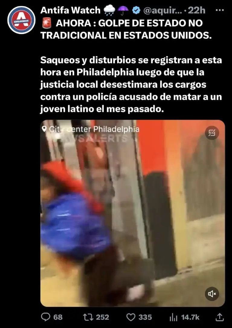 Encapuchados saquean Apple Store y Foot Locker; hay decenas de detenidos Créditos: X (Twitter) Captura de pantalla