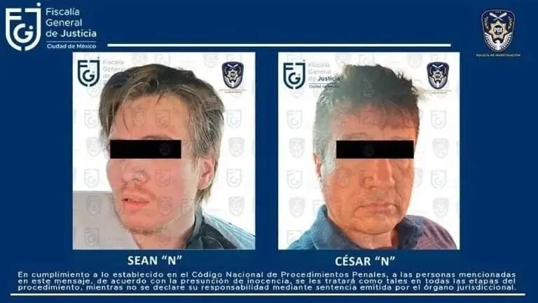 Padre e hijo implicados en el feminicidio de Monserrat Juárez Créditos: Especial