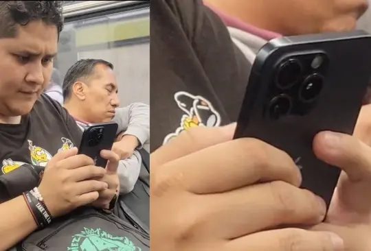 Se burlan de hombre por comprarse el nuevo iPhone 15 y viajar en el Metro CDMX. 