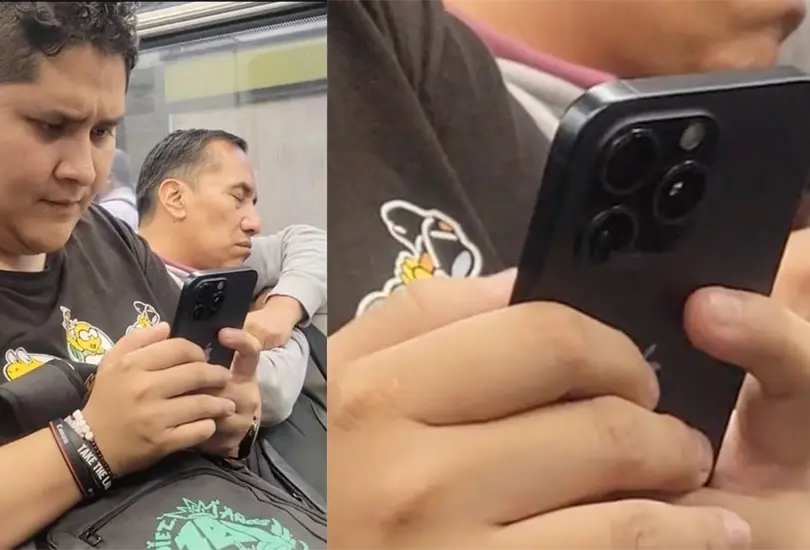 Se burlan de hombre por comprarse el nuevo iPhone 15 y viajar en el Metro CDMX. Se burlan de hombre por comprarse el nuevo iPhone 15 y viajar en el Metro CDMX.
