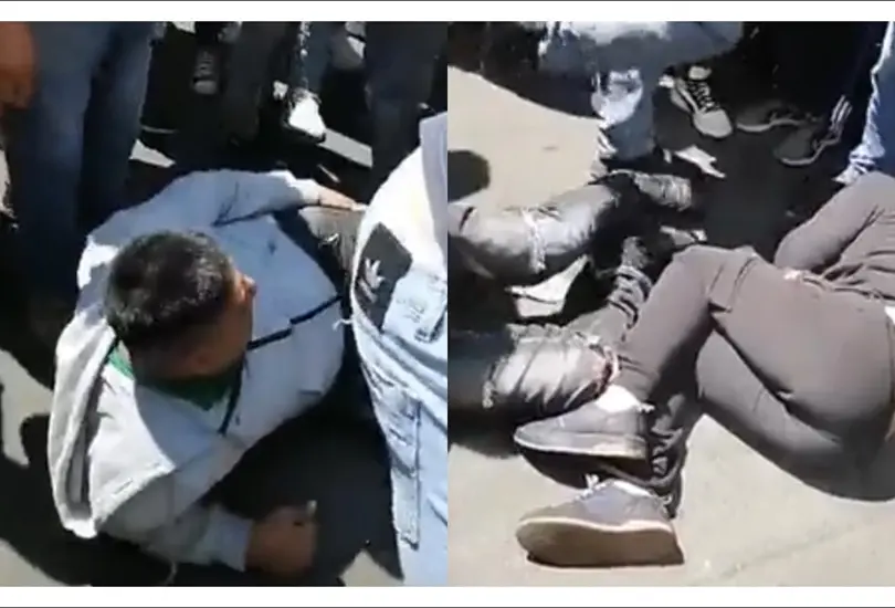 Los asaltantes habían atropellado a una policía al tratar de huir de la escena. Los asaltantes habían atropellado a una policía al tratar de huir de la escena.