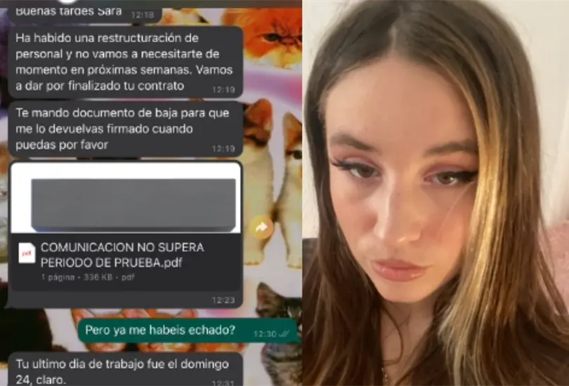 Luego de asistir a su primer día laboral, la empresa decidió despedirla por una restructuración de personal Luego de asistir a su primer día laboral, la empresa decidió despedirla por una restructuración de personal