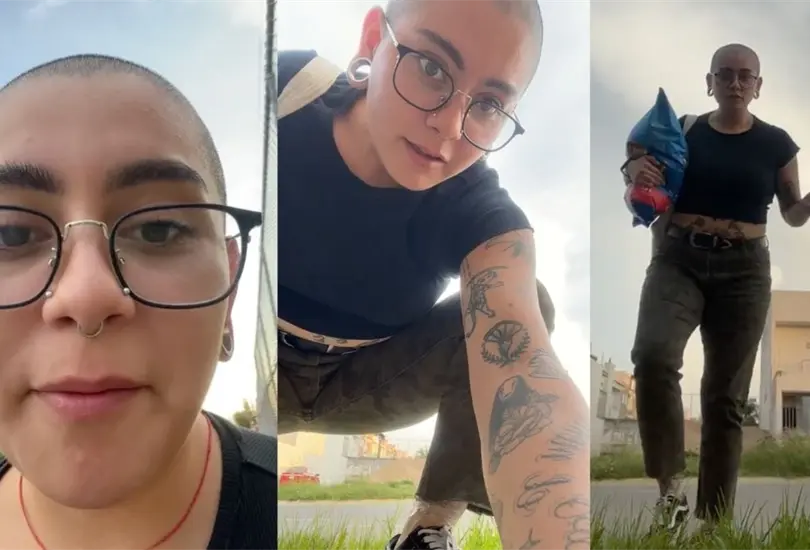 Joven es confundida por hombre en ba&ntilde;os de Walmart, solo por no tener cabello. 
