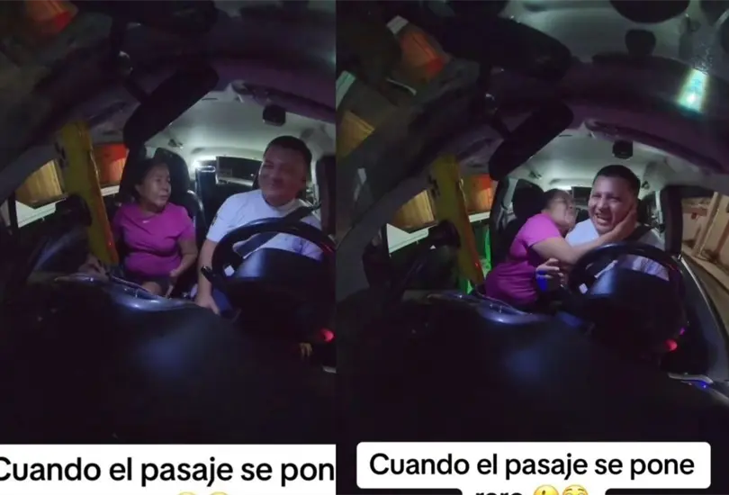 Una señora ebria intentó besar a un taxista para pagar su viaje Una señora ebria intentó besar a un taxista para pagar su viaje
