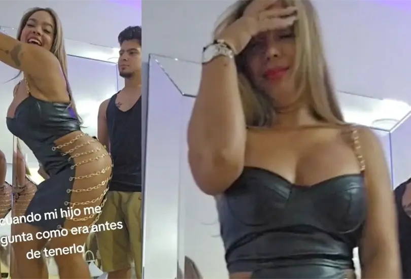 VIDEO: Mam&aacute; baila perreo frente a su hijo para ense&ntilde;arle c&oacute;mo bailaba antes de tenerlo. 
