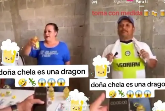 En un inusual enfrentamiento que dejó a los espectadores asombrados, una mujer conocida como Doña Chela, logró superar un desafío de consumo de alcohol frente a un albañil experimentado apodado Calabazo