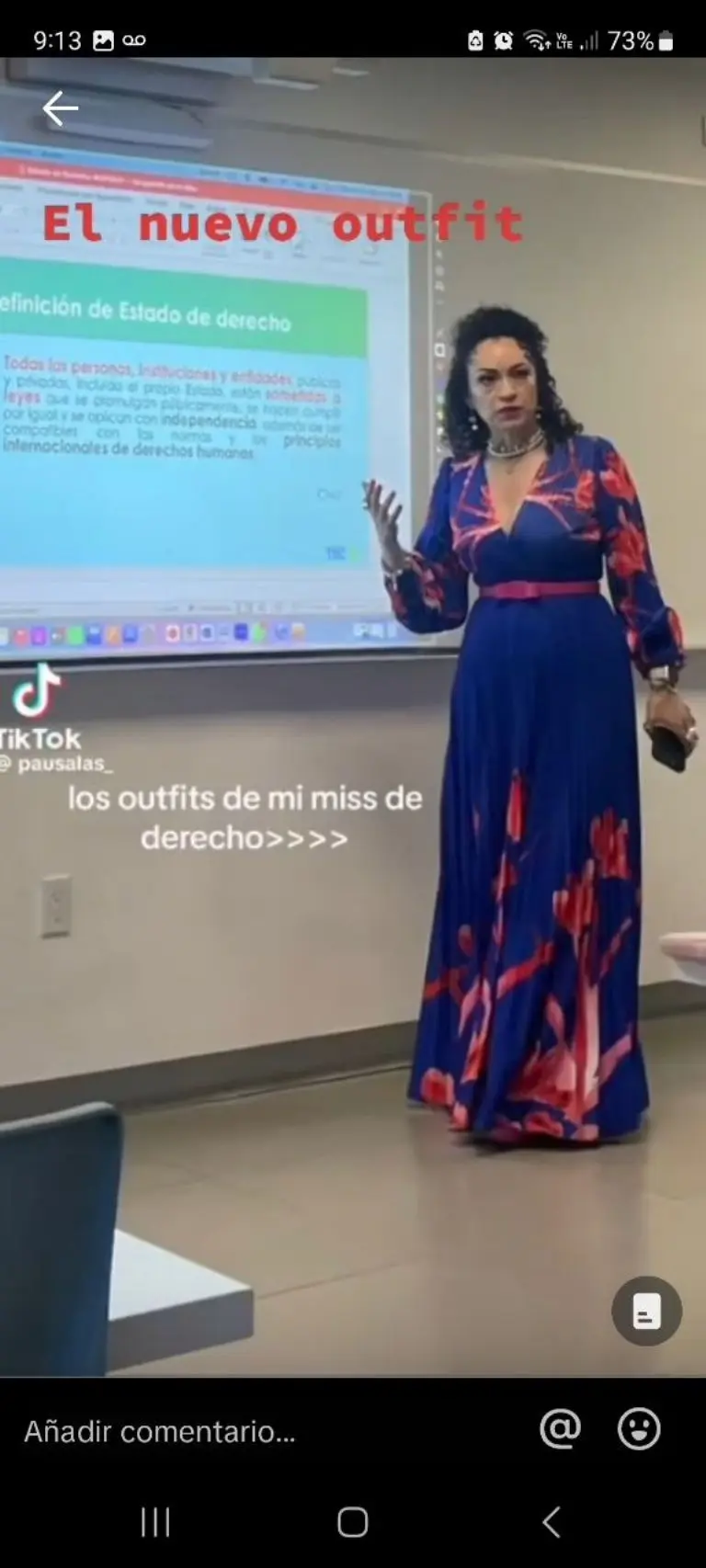 Profesora de derecho conquista TikTok - Tomada de video