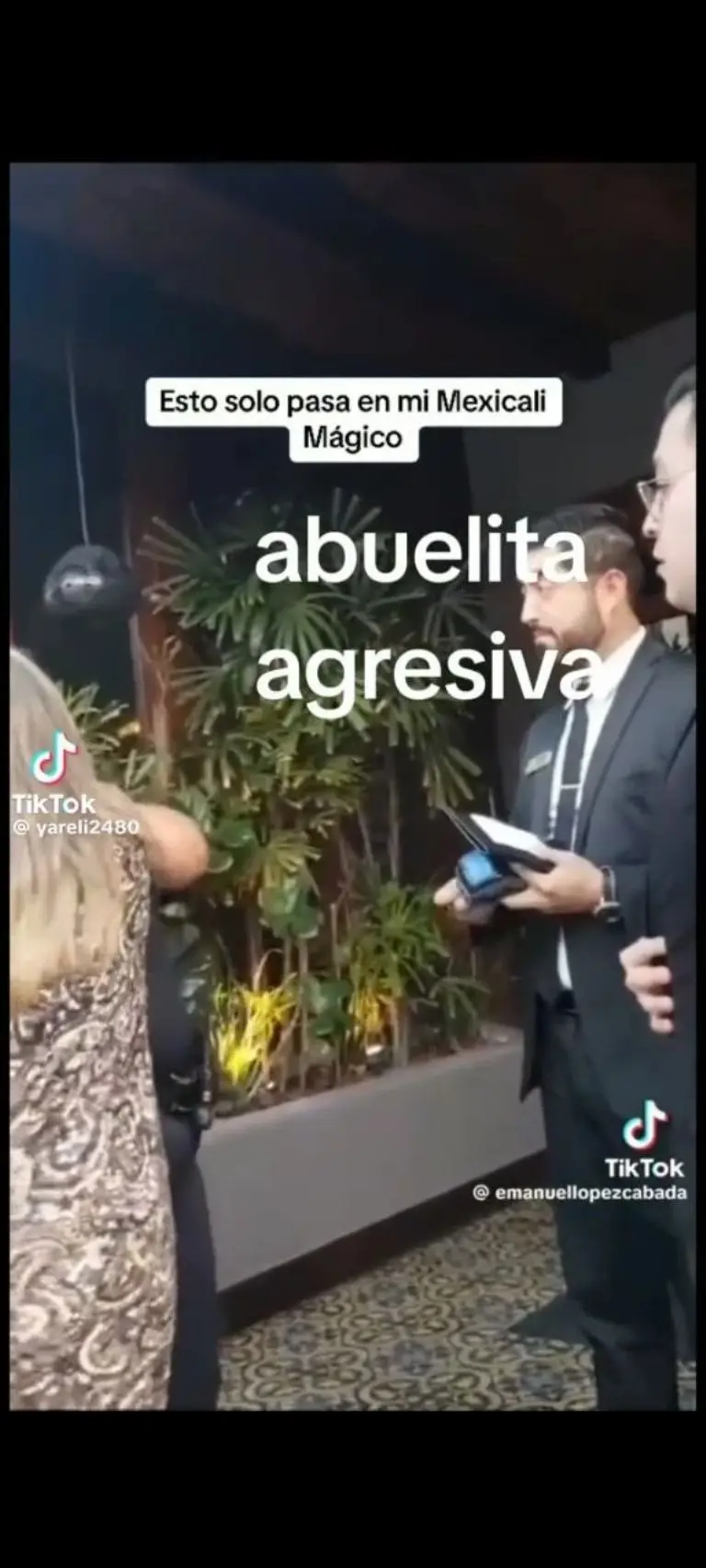 Abuela se pone agresiva con oficiales - Tomada de video