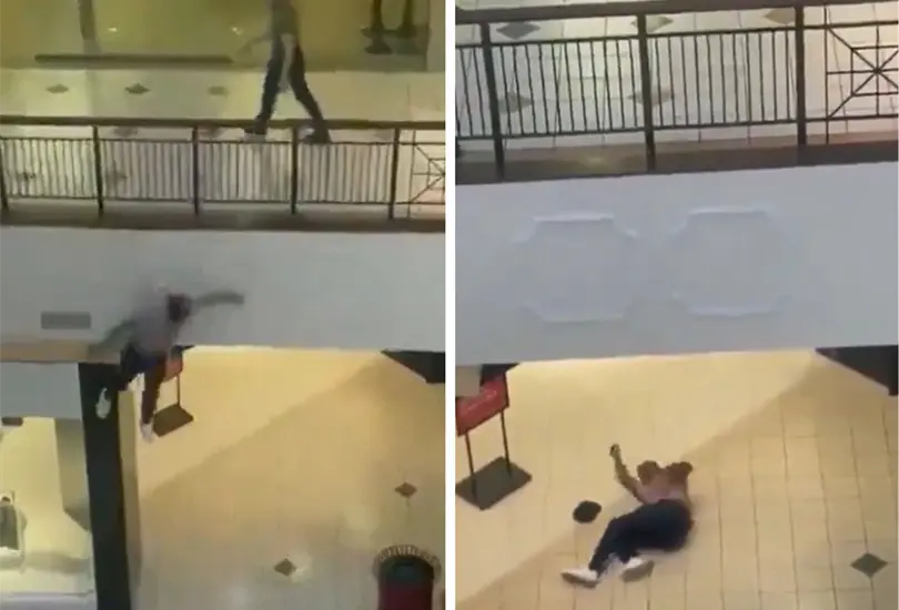 Ladr&oacute;n se rompe la pierna tras robar celulares y computadoras en centro comercial
