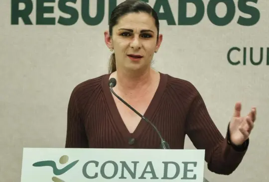 Ana Gabriela Guevara en conferencia de prensa