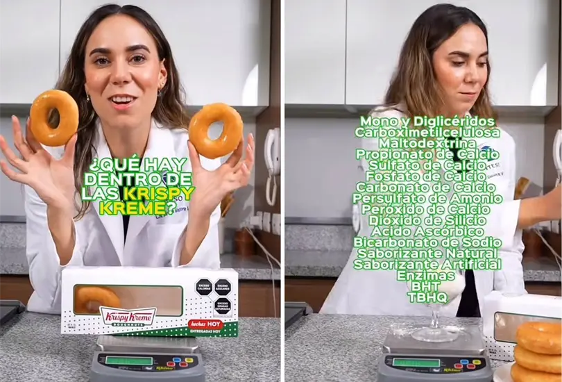 Exhiben de qu&eacute; est&aacute;n hechas las donas de Krispy Kreme