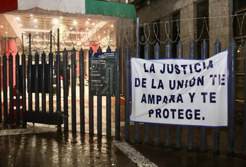 El personal de la PJF cerro sus puertas desde los primeros minutos del d&iacute;a.