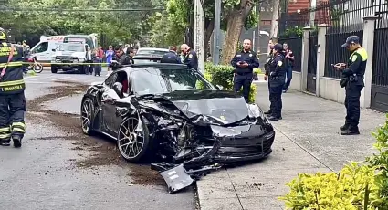 Que le sobran, dice: Conductor choca Porsche de más de 4 millones de pesos en Polanco y se da a la fuga