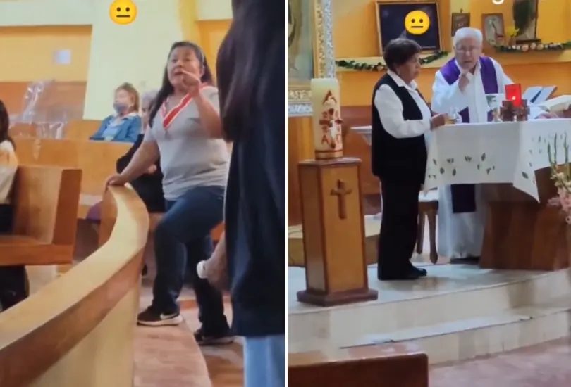 Sacerdote corre a mujer y a su beb&eacute; de la iglesia