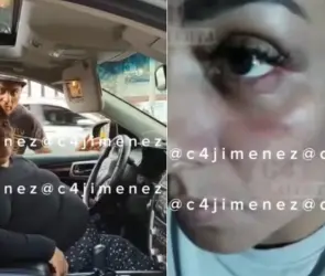 Joven reclama a automovilista por invadir la ciclovía y acompañante la golpea brutalmente