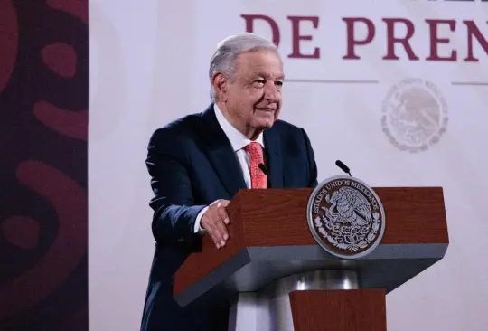 AMLO durante su conferencia mañanera de este jueves 28 de agosto.