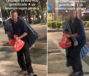Gentrificación nivel: Captan extranjero vagabundo en calles de la CDMX