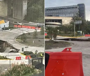 IMPACTANTE | Así fue el enorme socavón que se formó en Huixquilucan