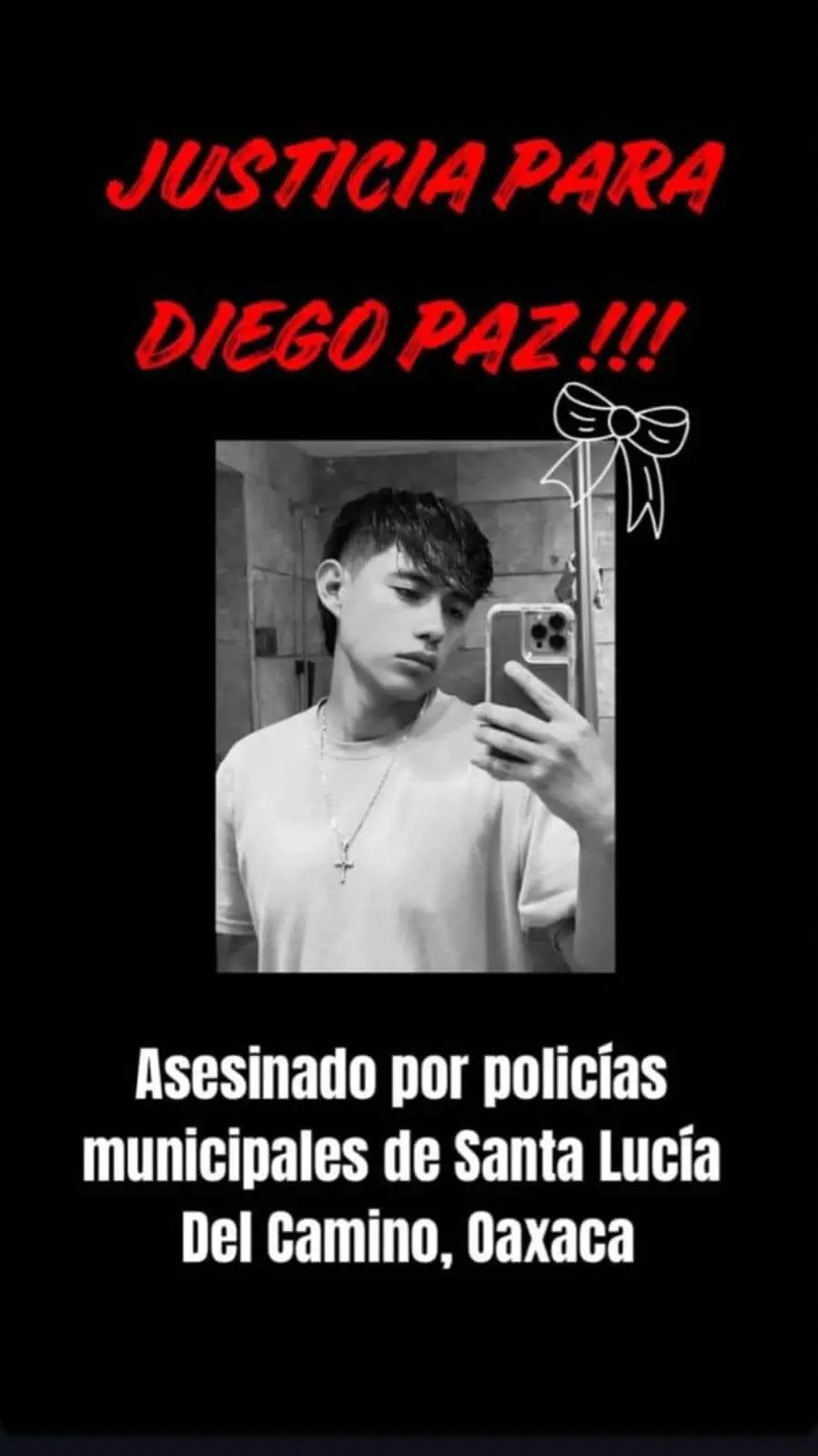 Exigen justicia para Diego Ignacio, joven asesinado por policías de Oaxaca Especial