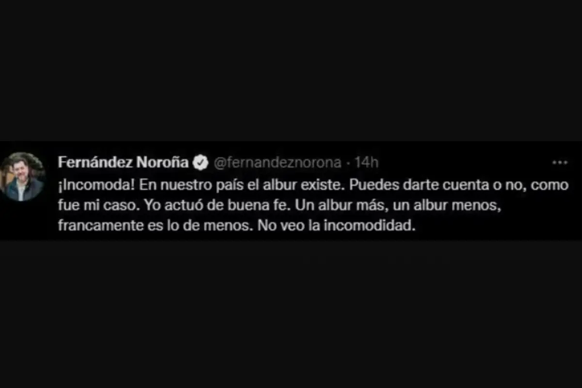 Noroña cae en albur de usuario Especial