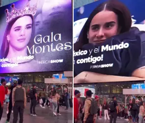 Gala Montes aparece en Times Square tras pelea con Adrián Marcelo: El mundo está contigo