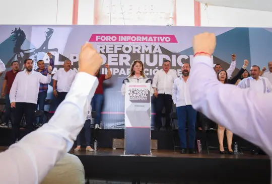 Margarita Gómez participó en el primer foro estatal sobre la reforma al Poder Judicial, celebrado en el Parque Alameda de Cuernavaca.