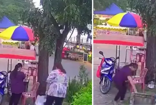 Mujer cae en coladera