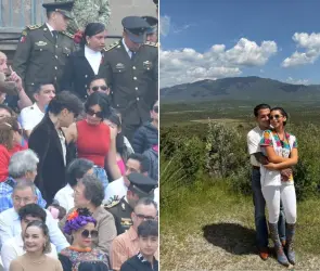 Captan a Nodal y Ángela Aguilar en el Desfile Militar de la CDMX