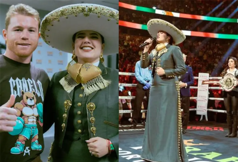 La cantante acudi&oacute; como invitada a la pelea de Sa&uacute;l &acute;Canelo&acute; &Aacute;lvarez y Edgar Berlanda el pasado 14 de septiembre en Las Vegas.