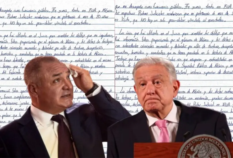 Genaro Garc&iacute;a Luna escribi&oacute; una carta a d&iacute;as de recibir su sentencia en Estados Unidos por narcotr&aacute;fico.