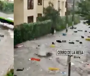 Circula video de mujer arrastrada por inundaciones y atropellada por un tráiler