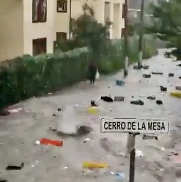 Mujer es arrastrada por inundaciones y atropellada por un tráiler | VIDEO