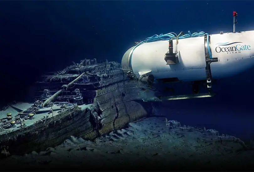 La imagen muestra los restos del submarino en el fondo del mar