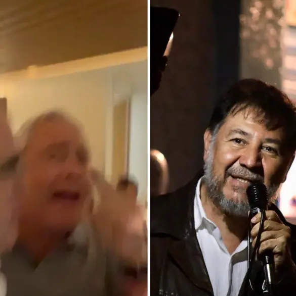 Fernández Noroña difunde momento exacto en el que es golpeado por sujeto