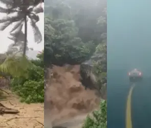 Las impactantes imágenes del Huracán John a su paso por Puerto Escondido