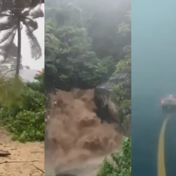 Las impactantes imágenes del Huracán John a su paso por Puerto Escondido