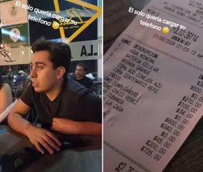 &iexcl;Mejor nadota!: Restaurante cobra 500 pesos a joven por cargar su celular