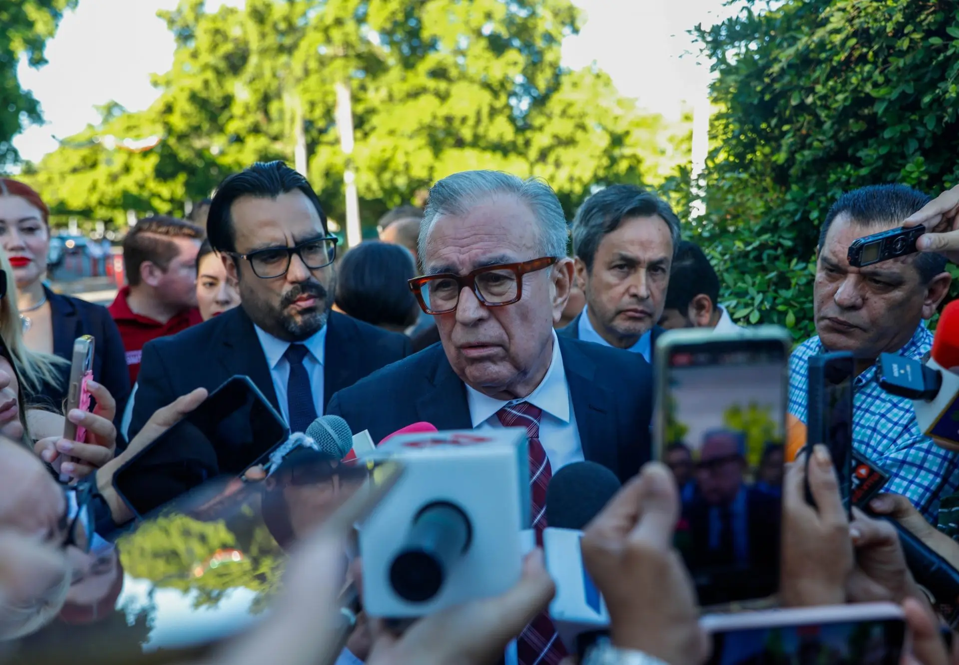 Rubén Rocha, gobernador de Sinaloa ha informado a la población sobre los enfrentamientos. Cuartoscuro.