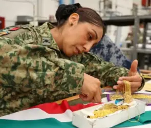 Las primeras imágenes de la banda presidencial que usará en su investidura