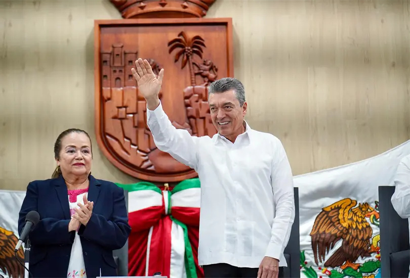 Rutilio Escand&oacute;n rinde su &uacute;ltimo informe de gobierno.