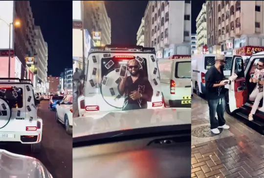 Hombre en Dubái regala iPhone 16 desde su auto | VIDEO