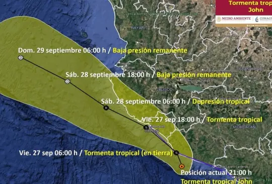 Huracán "Helene" y Tormenta "John" EN VIVO: rutas y afectaciones hoy 26 de septiembre.