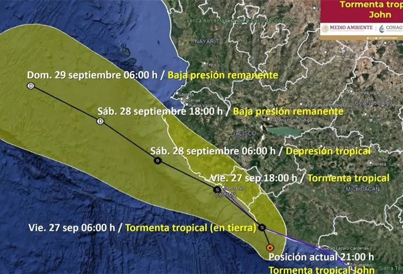 Hurac&aacute;n "Helene" y Tormenta "John" EN VIVO: rutas y afectaciones hoy 26 de septiembre.