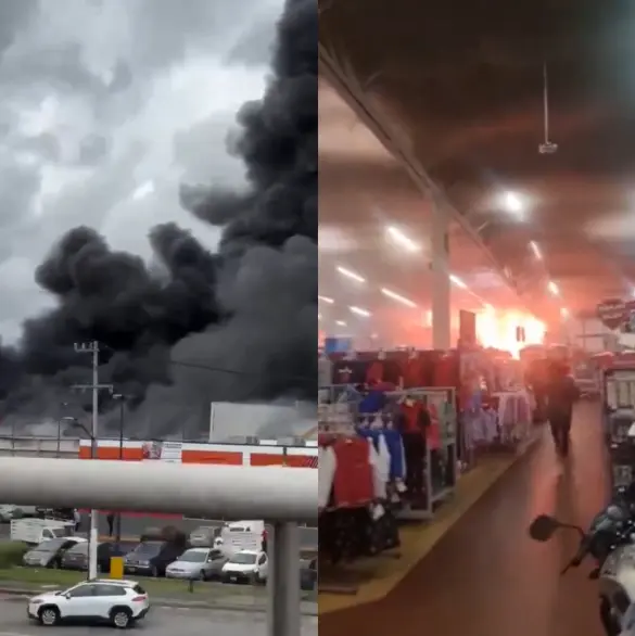 Fuerte incendio devora supermercado en Jalisco | VIDEO